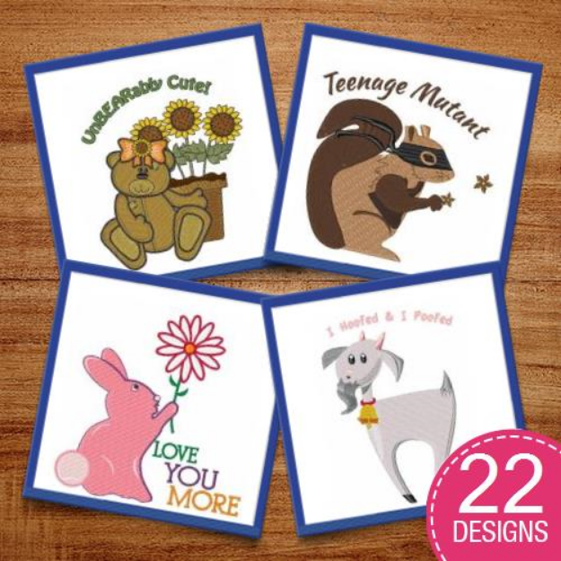 Picture of Unbearably Cute Animals Embroidery Design Pack