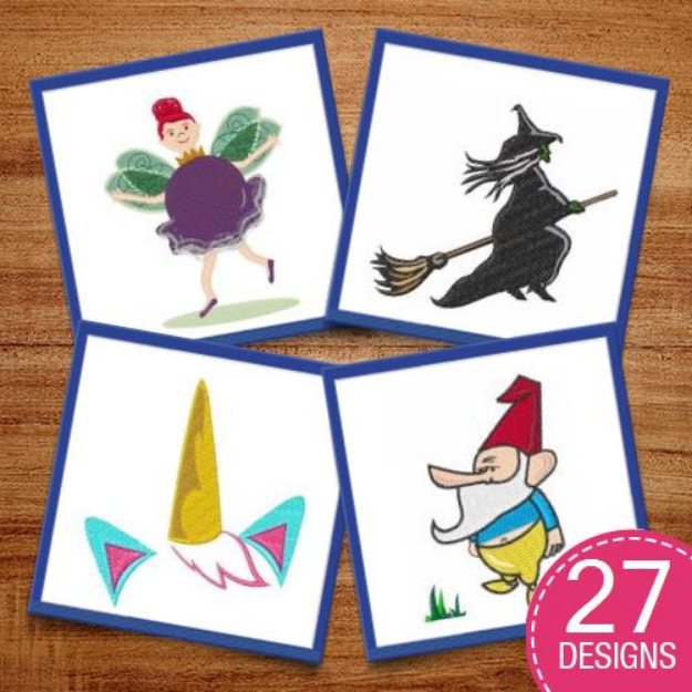 Picture of Fantastical Fantasy Characters Embroidery Design Pack