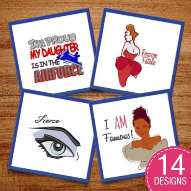 Picture of Fabulous Femals Embroidery Design Pack