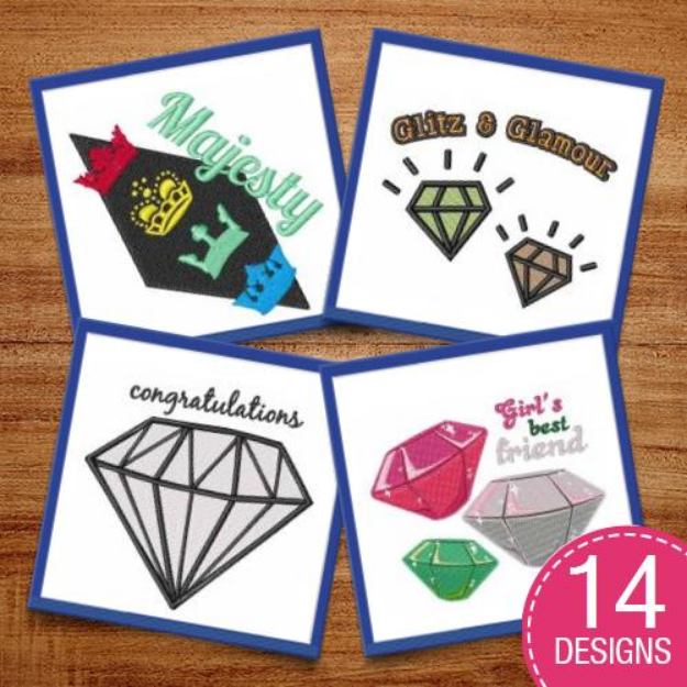 Picture of Diamond Divas Embroidery Design Pack