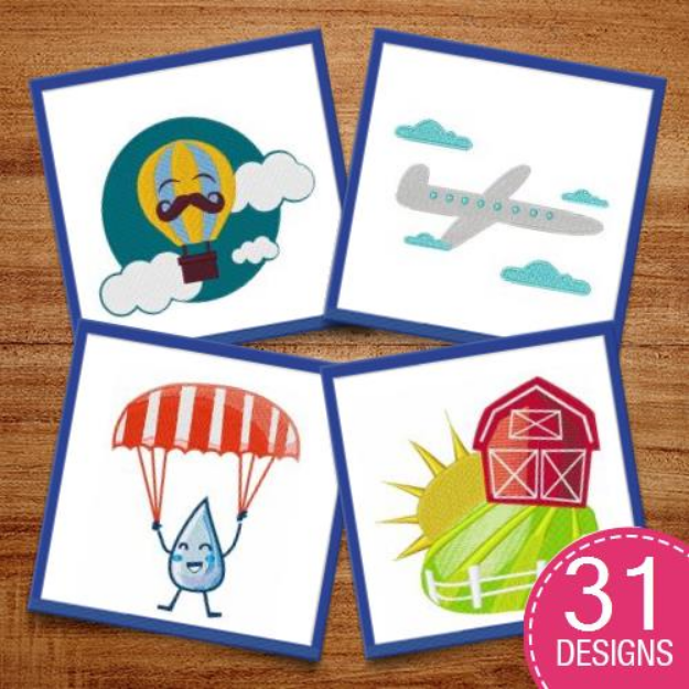 Picture of Delightful Skies Embroidery Design Pack