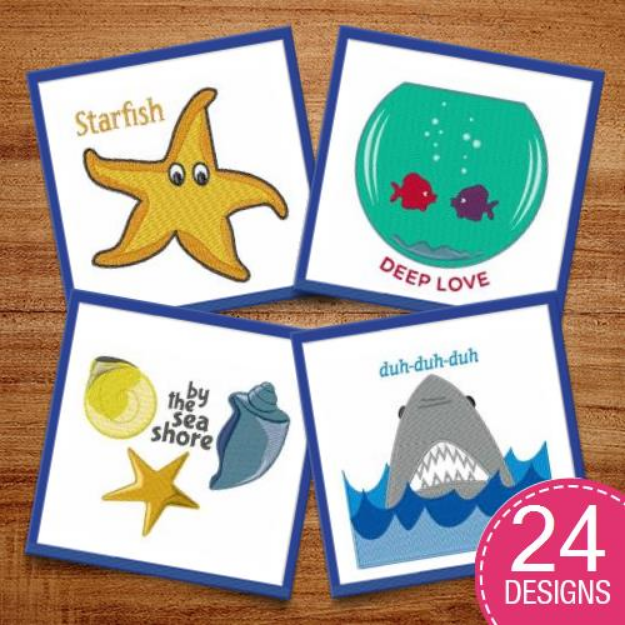 Picture of Deep Sea Love Embroidery Design Pack