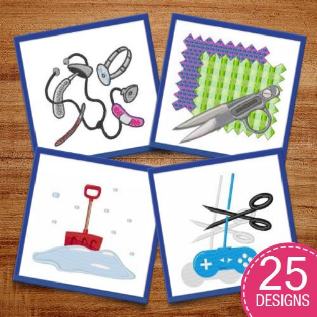 Picture of Hobbies & Occupations Embroidery Design Pack