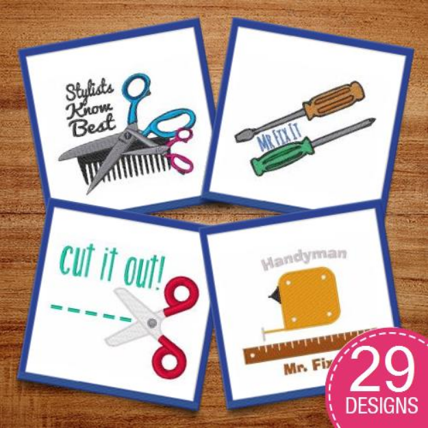 Picture of Cut It Out! Embroidery Design Pack