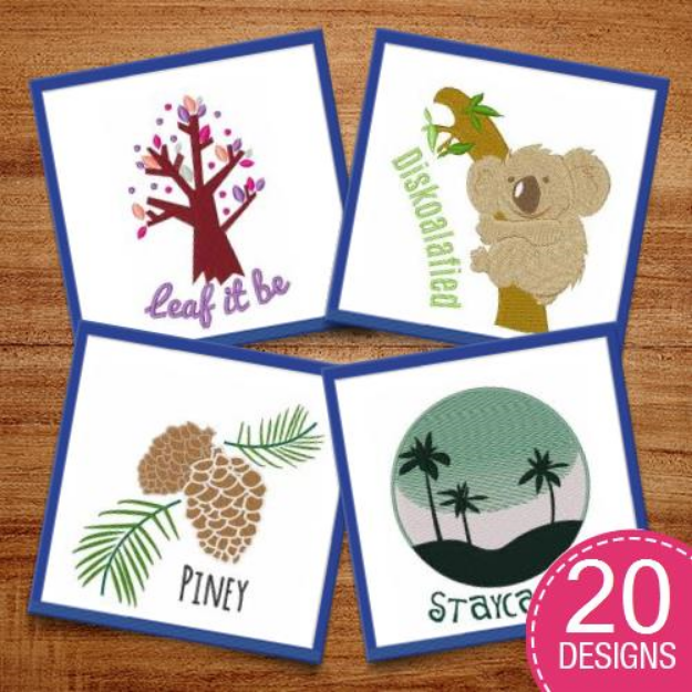 Picture of Trees Year Round Embroidery Design Pack