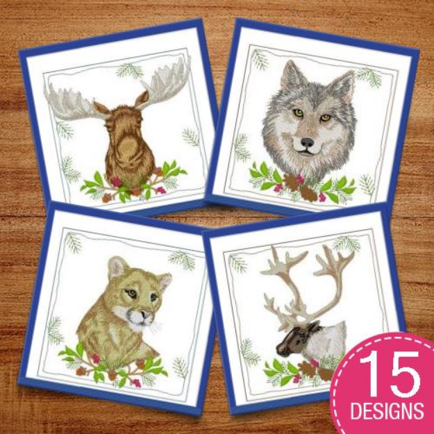 Picture of Wildlife Quilt Embroidery Design Pack