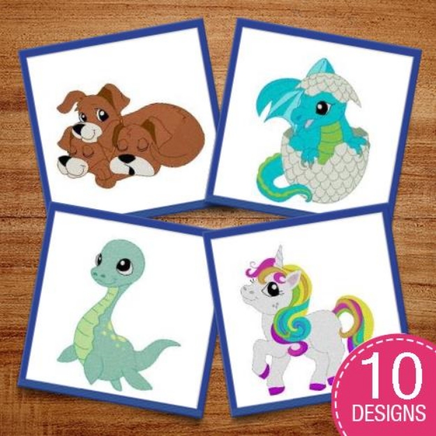 Picture of Baby Mini Mythical Creatures Embroidery Design Pack