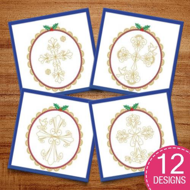 Picture of Lacey Crosses Embroidery Design Pack