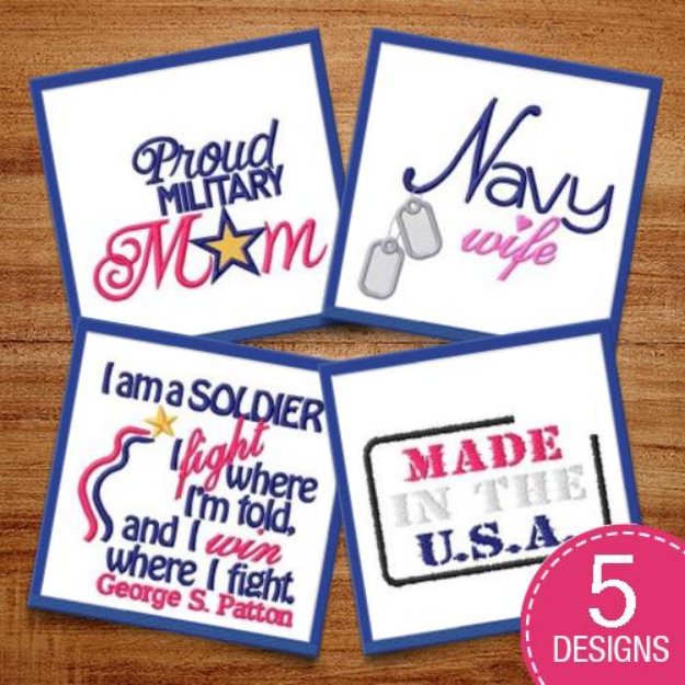 Picture of Support The Soldiers Embroidery Design Pack