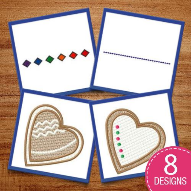 Picture of Borders & Hearts Embroidery Design Pack