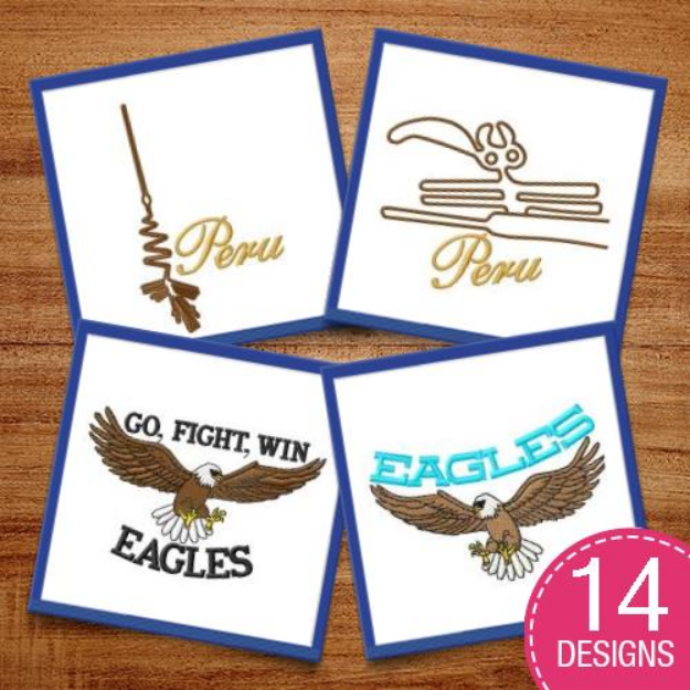 Picture of Flappin Feathers Embroidery Design Pack