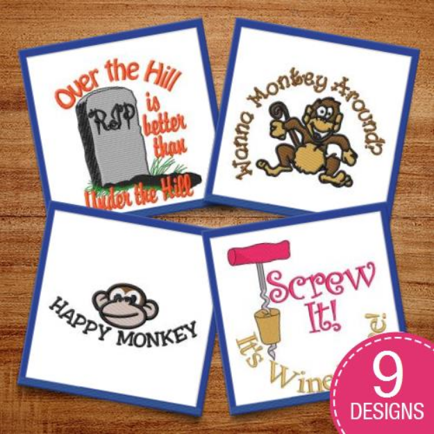 Picture of Silly Captions Embroidery Design Pack