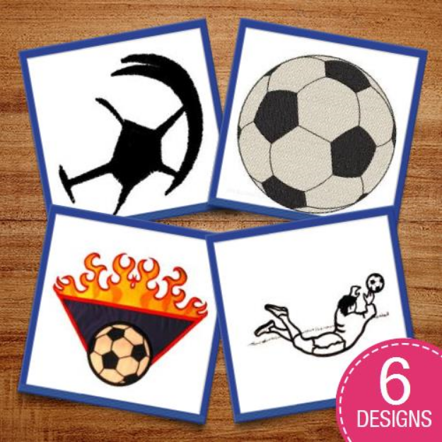 Picture of Soccer Fire Embroidery Design Pack