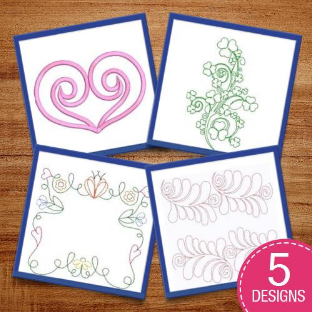 Picture of Swirly Decor Embroidery Design Pack