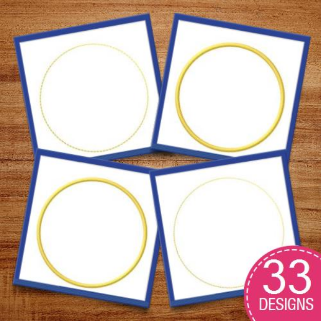 Picture of Plain Circle Outlines Embroidery Design Pack