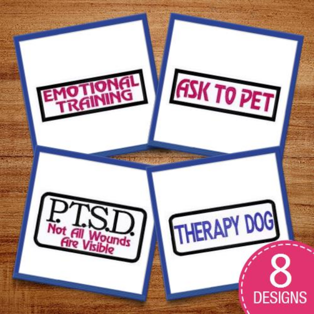 Picture of Animal Therapy Dogs Embroidery Design Pack
