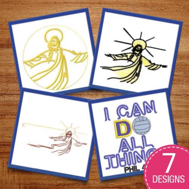 Picture of I Can Do All Things Embroidery Design Pack