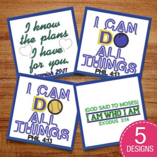Picture of I Am Who I Am Embroidery Design Pack