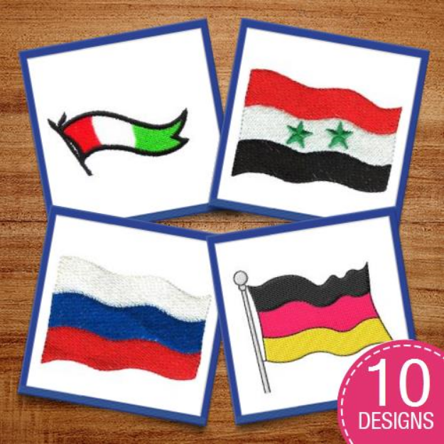 Picture of Swedish Flag Embroidery Design Pack