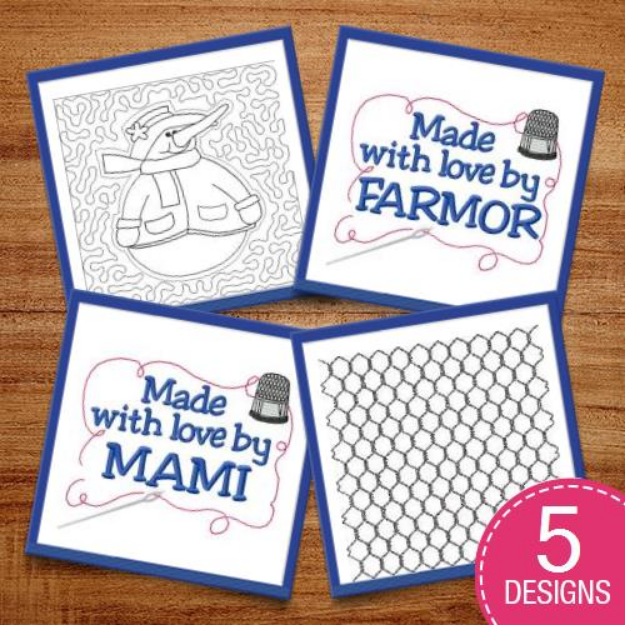 Picture of Quilt Blocks & Labels Embroidery Design Pack