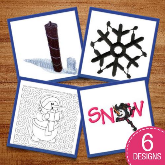 Picture of Winter Snow Embroidery Design Pack