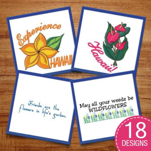 Picture of Wildflowers Embroidery Design Pack