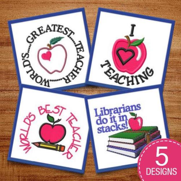 Picture of Educator Love Embroidery Design Pack