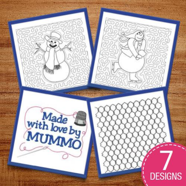 Picture of Winter Quilt Blocks Embroidery Design Pack