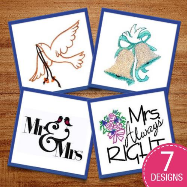 Picture of Wedded Bliss Embroidery Design Pack
