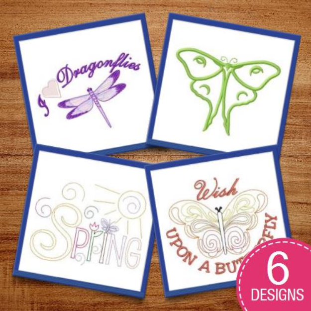 Picture of Springtime Bugs Embroidery Design Pack