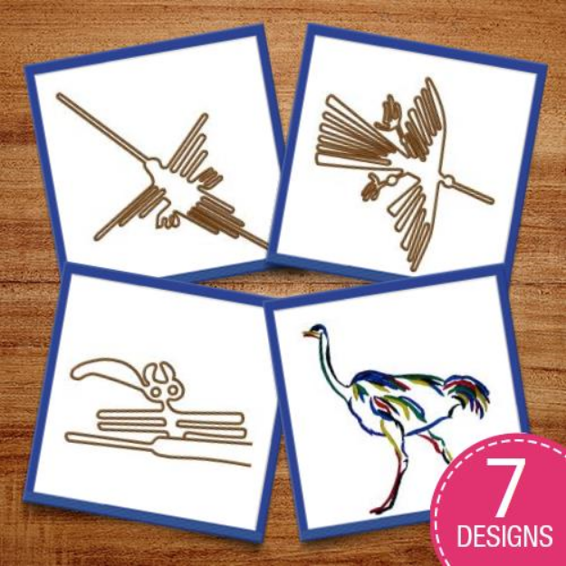 Picture of Outline Birds Embroidery Design Pack