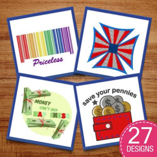 Picture of Priceless Symbols Embroidery Design Pack