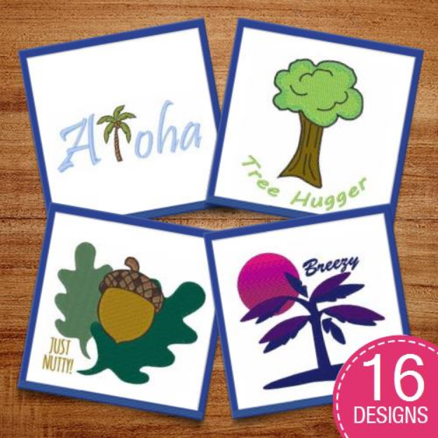 Picture of Be A Tree Hugger Embroidery Design Pack