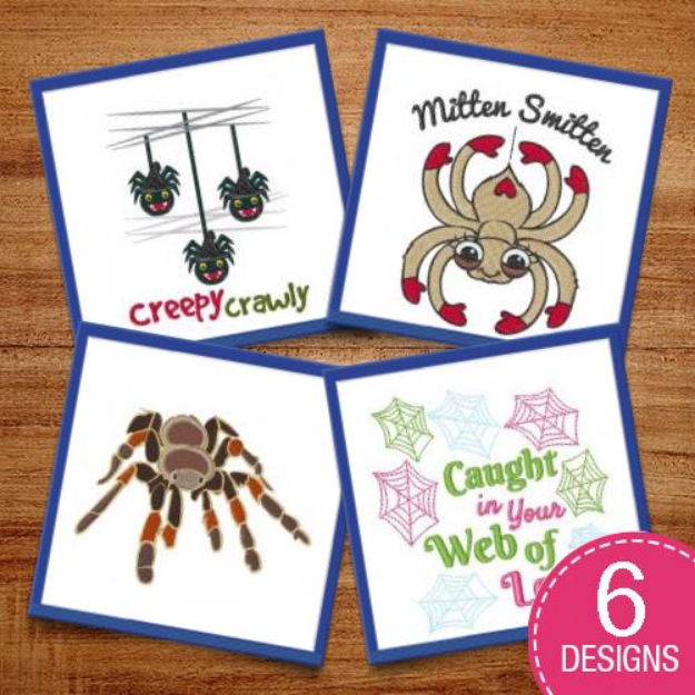 Picture of Creepy Crawly Spiders Embroidery Design Pack