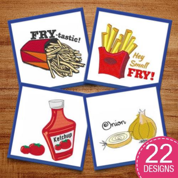 Picture of Fun Foods! Embroidery Design Pack