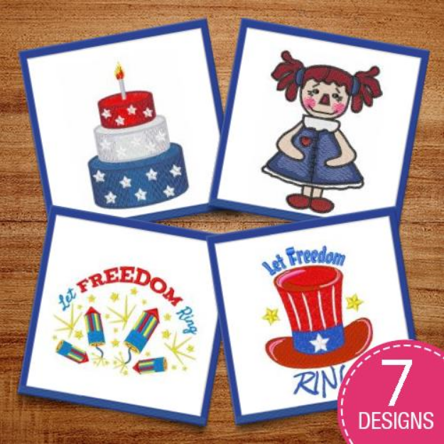Picture of Freedom Rings Embroidery Design Pack