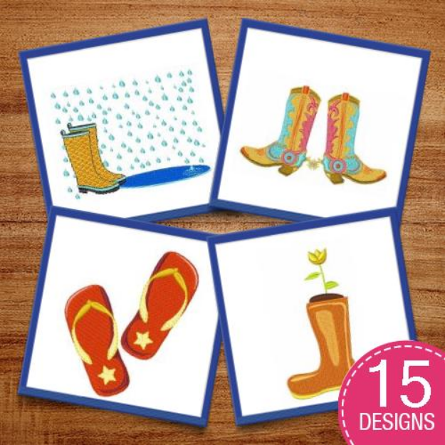 Picture of Lets Kick It Embroidery Design Pack