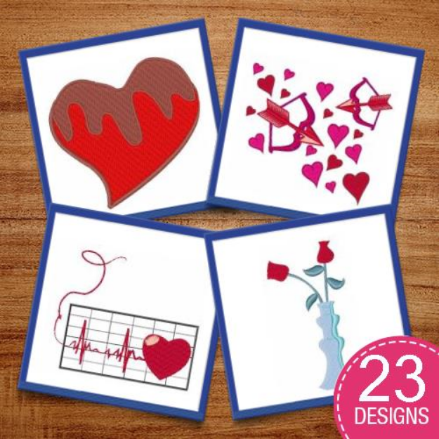 Picture of Love All Around Embroidery Design Pack