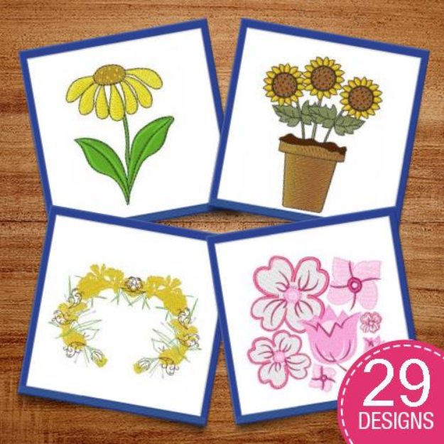 Picture of Decorate With Flowers Embroidery Design Pack