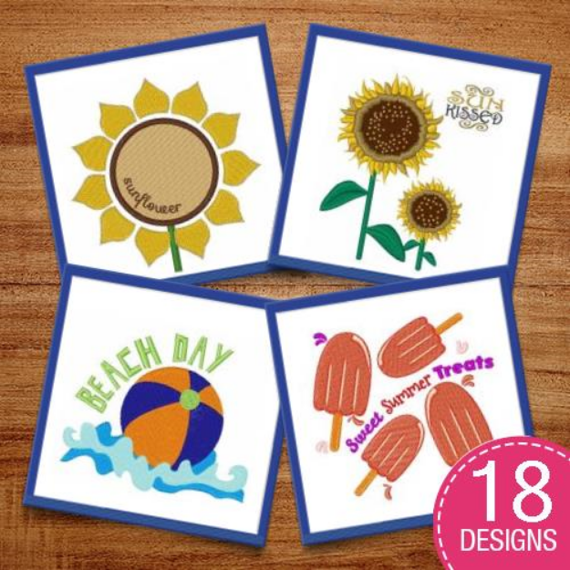 Picture of Fun In The Sun Embroidery Design Pack
