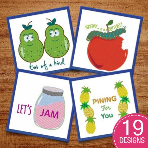 Picture of Fruity Cuties Embroidery Design Pack