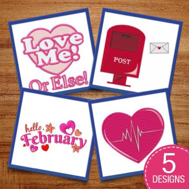 Picture of Hello Valentine! Embroidery Design Pack