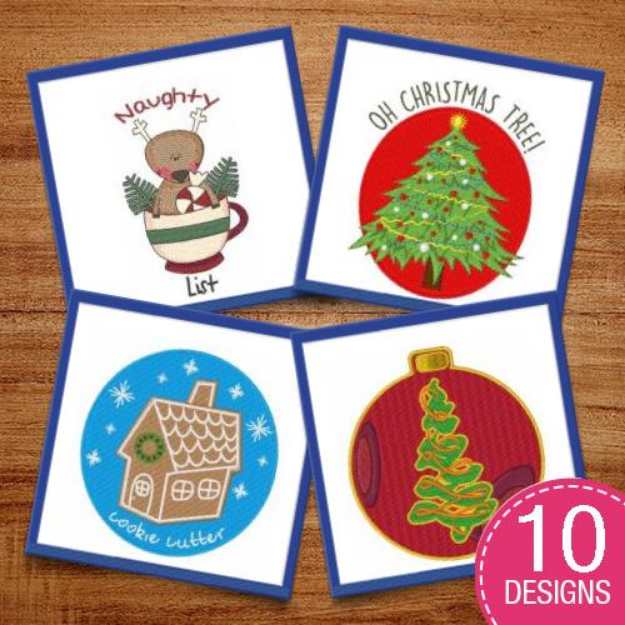 Picture of Holiday Peace Embroidery Design Pack