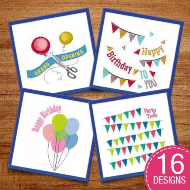 Picture of Lets Celebrate! Embroidery Design Pack