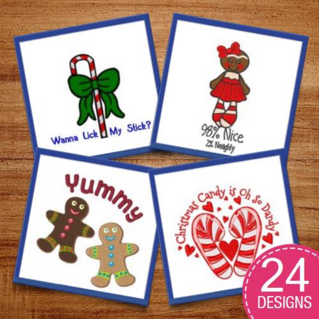 Picture of Sweet Christmas Treats Embroidery Design Pack