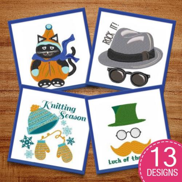 Picture of Hats & Accessories Embroidery Design Pack