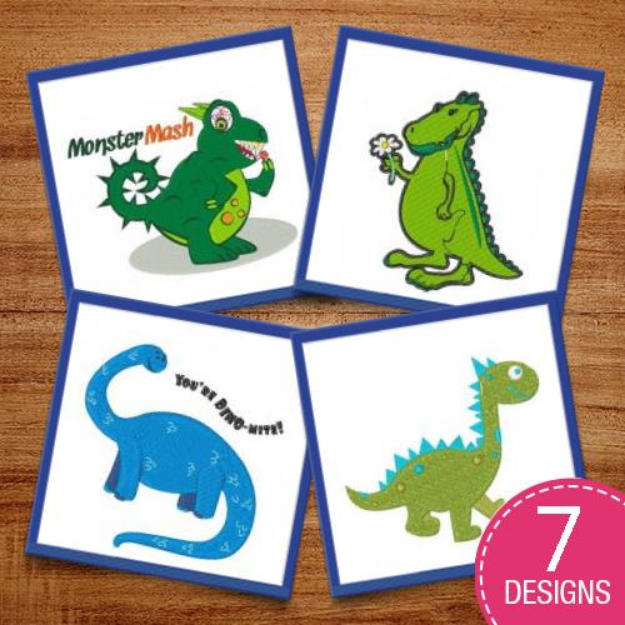 Picture of Dinosaur Delight! Embroidery Design Pack