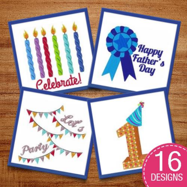 Picture of Its A Celebration Embroidery Design Pack