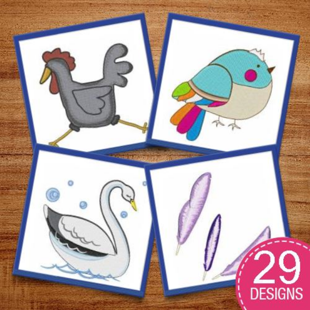 Picture of Beautiful Birds Embroidery Design Pack
