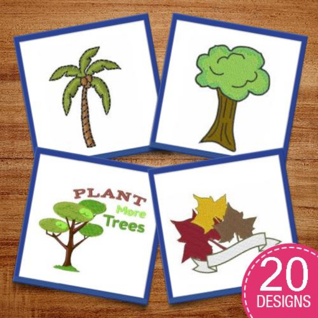 Picture of Plant More Trees Embroidery Design Pack